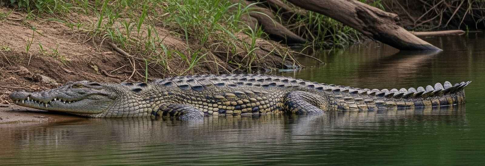 Crocodile Point At Pilibhit Tiger Reserve